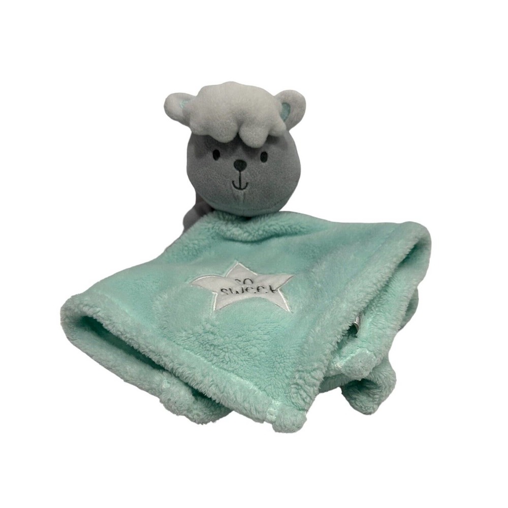 Baby Gear Lamb Sheep Cloud SO SWEET Baby Lovey Security Blanket Teal Green Star